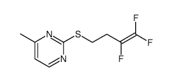 4-methyl-2-(3,4,4-trifluoro-but-3-enylsulfanyl)-pyrimidine结构式