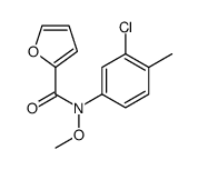 N-(3-chloro-4-methylphenyl)-N-methoxyfuran-2-carboxamide结构式