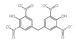 4-[(4-hydroxy-3,5-dinitro-phenyl)methyl]-2,6-dinitro-phenol Structure