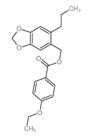 (6-propylbenzo[1,3]dioxol-5-yl)methyl 4-ethoxybenzoate structure