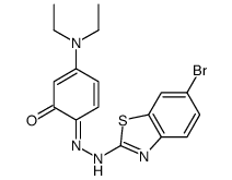 6-[(6-bromo-1,3-benzothiazol-2-yl)hydrazinylidene]-3-(diethylamino)cyclohexa-2,4-dien-1-one结构式