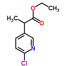 ethyl 2-(6-chloropyridin-3-yl)propanoate结构式