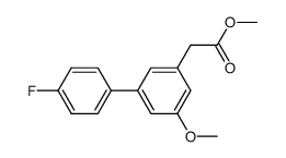 methyl 2-(4'-fluoro-5-methoxy-[1,1'-biphenyl]-3-yl)acetate结构式