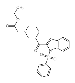 1(2H)-Pyridineaceticacid, 3,4-dihydro-5-[[1-(phenylsulfonyl)-1H-indol-2-yl]carbonyl]-, ethyl ester picture