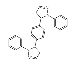 2-phenyl-3-[4-(2-phenyl-3,4-dihydropyrazol-3-yl)phenyl]-3,4-dihydropyrazole Structure