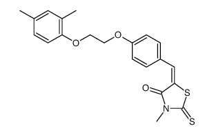 (5Z)-5-[[4-[2-(2,4-dimethylphenoxy)ethoxy]phenyl]methylidene]-3-methyl-2-sulfanylidene-1,3-thiazolidin-4-one Structure