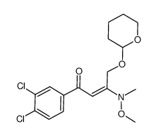 (E)-1-(3,4-dichlorophenyl)-3-(methoxymethylamino)-4-[(tetrahydro-2H-pyran-2-yl)oxy]-2-buten-1-one结构式