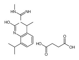 butanedioic acid,1-[2,6-di(propan-2-yl)phenyl]-3-(N'-methylcarbamimidoyl)urea结构式