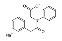 sodium,2-(N-(2-phenylacetyl)anilino)acetate Structure