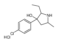 3-(4-chlorophenyl)-2-ethyl-5-methylpyrrolidin-3-ol,hydrochloride结构式