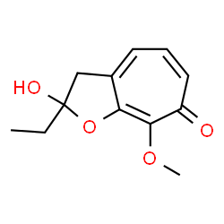 7H-Cyclohepta[b]furan-7-one,2-ethyl-2,3-dihydro-2-hydroxy-8-methoxy-(9CI)结构式