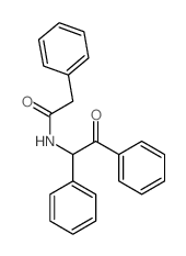 N-(2-oxo-1,2-diphenyl-ethyl)-2-phenyl-acetamide结构式