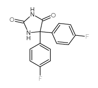 5,5-bis(4-fluorophenyl)imidazolidine-2,4-dione Structure