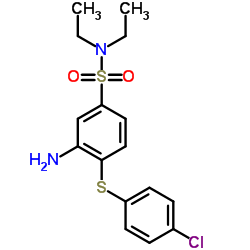 3-Amino-4-(4-chloro-phenylsulfanyl)-N,N-diethyl-benzenesulfonamide结构式