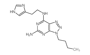 9-butyl-N-[2-(3H-imidazol-4-yl)ethyl]-2,4,7,8,9-pentazabicyclo[4.3.0]nona-1,3,5,7-tetraene-3,5-diamine结构式