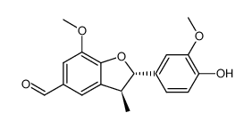 (2S,3S)-2-(4-hydroxy-3-methoxyphenyl)-7-methoxy-3-methyl-2,3-dihydrobenzofuran-5-carbaldehyde Structure