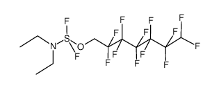 1-((2,2,3,3,4,4,5,5,6,6,7,7-dodecafluoroheptyl)oxy)-N,N-diethyl-1,1-difluoro-l4-sulfanamine结构式