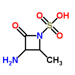 (2S)-trans-3-Amino-2-methyl-4-oxoazetidine-1-sulphonic acid Structure