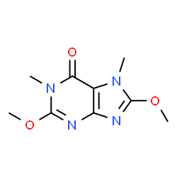 6H-Purin-6-one,1,7-dihydro-2,8-dimethoxy-1,7-dimethyl-(9CI)结构式