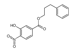 3-phenylpropyl 3-hydroxy-4-nitrobenzoate结构式