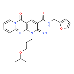 N-(2-furylmethyl)-2-imino-1-(3-isopropoxypropyl)-5-oxo-1,5-dihydro-2H-dipyrido[1,2-a:2,3-d]pyrimidine-3-carboxamide Structure