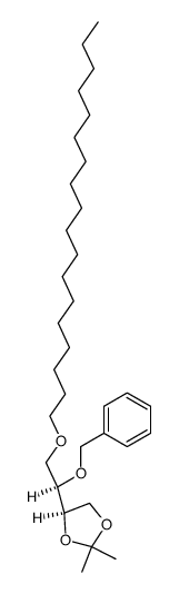 1-O-octadecyl-2-O-benzyl-3,4-O-isopropylidene-D-threitol Structure