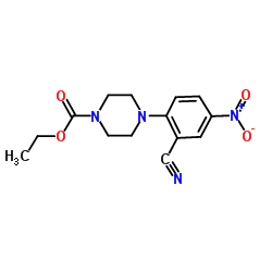 Ethyl 4-(2-cyano-4-nitrophenyl)-1-piperazinecarboxylate structure