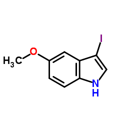 3-Iodo-5-methoxy-1H-indole结构式