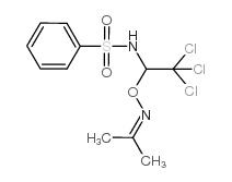 Benzenesulfonamide, N-(1-((isopropylideneamino)oxy)-2,2,2-trichloroeth yl)- Structure