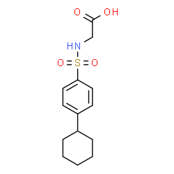 [[(4-CYCLOHEXYLPHENYL)SULFONYL]AMINO]ACETIC ACID结构式