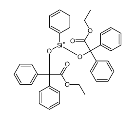 3,5,8-Trioxa-4-siladecanoic acid, 7-oxo-2,2,4,6,6-pentaphenyl-, ethyl ester Structure