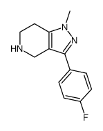 3-(4-Fluoro-phenyl)-1-methyl-4,5,6,7-tetrahydro-1H-pyrazolo[4,3-c]pyridine结构式