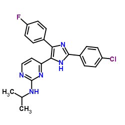 4-[2-(4-Chlorophenyl)-4-(4-fluorophenyl)-1H-imidazol-5-yl]-N-isopropyl-2-pyrimidinamine结构式