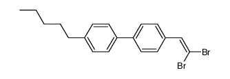 4-(2,2-dibromovinyl)-4'-pentylbiphenyl结构式