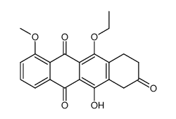 5-ethoxy-12-hydroxy-7-methoxy-3,4-dihydrotetracene-2,6,11(1H)-trione Structure