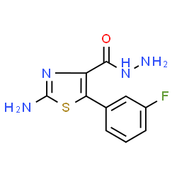 2-Amino-5-(3-fluorophenyl)-1,3-thiazole-4-carbohydrazide Structure