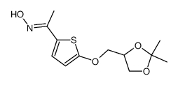 1-[5-(2,2-Dimethyl-[1,3]dioxolan-4-ylmethoxy)-thiophen-2-yl]-ethanone oxime结构式