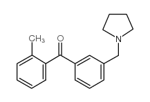 2-METHYL-3'-PYRROLIDINOMETHYL BENZOPHENONE结构式