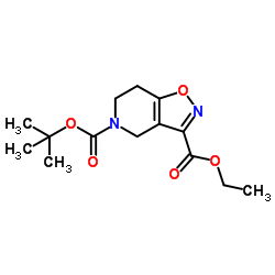 5-(叔丁基) 3-乙基 6,7-二氢异噁唑并[4,5-c]吡啶-3,5(4H)-二羧酸酯结构式