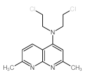 1,8-Naphthyridin-4-amine,N,N-bis(2-chloroethyl)-2,7-dimethyl-结构式