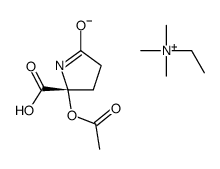 ethyltrimethylammonium 2-acetoxy-5-oxo-L-prolinate structure