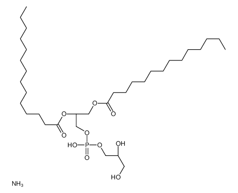 azanium,2,3-dihydroxypropyl [(2R)-2,3-di(tetradecanoyloxy)propyl] phosphate structure