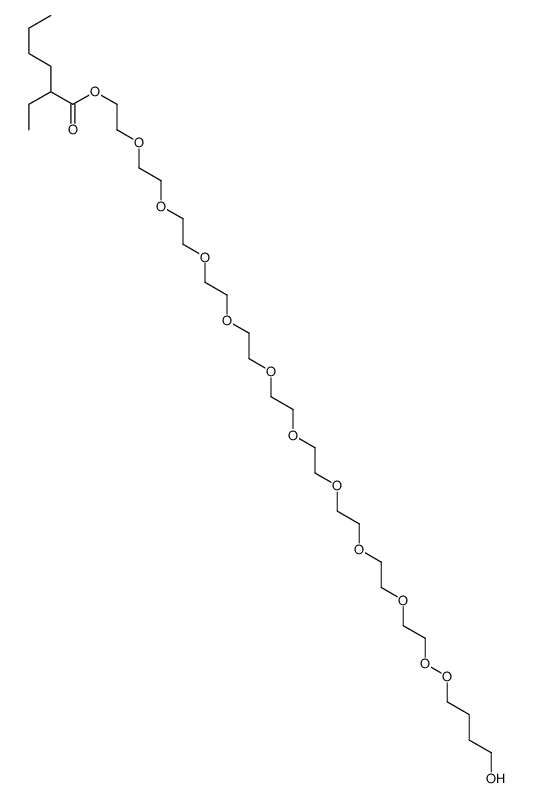 Hexanoic acid, 2-ethyl-, 35-hydroxy-3,6,9,12,15,18,21,24,27,30,31-undecaoxapentatriacont-1-yl ester picture