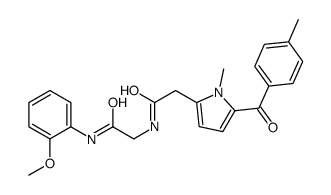 N-[2-(2-methoxyanilino)-2-oxoethyl]-2-[1-methyl-5-(4-methylbenzoyl)pyrrol-2-yl]acetamide Structure