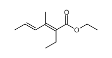 2-ethyl-3-methyl-hexa-2,4-dienoic acid ethyl ester结构式