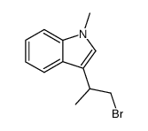 2-<1-Methyl-indol-3-yl>-1-brom-propan结构式