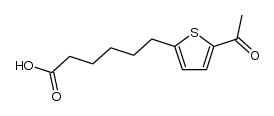 6-(5-acetyl-[2]thienyl)-hexanoic acid结构式