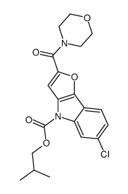 6-Chloro-2-(morpholine-4-carbonyl)-furo[3,2-b]indole-4-carboxylic acid isobutyl ester Structure