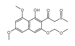 1-(1-hydroxy-6,8-dimethoxy-3-(methoxymethoxy)naphthalen-2-yl)-2-(methylsulfinyl)ethanone结构式