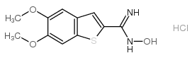 N'-hydroxy-5,6-dimethoxy-1-benzothiophene-2-carboximidamide,hydrochloride Structure